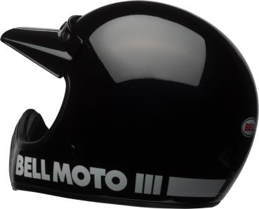BELL Moto-3 Classic Helm - Glänzend Schwarz